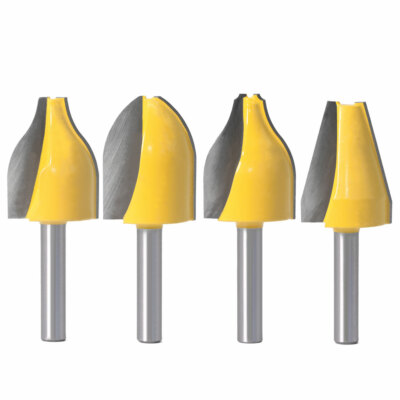 8mm Shank 4 Bit Vertical Raised Panel Router Bit Set Woodworking cutter Tool