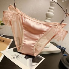 Damen Reizwäsche Unterhose Höschen Satin Netz Spitze Durchsichtig Atmungsaktiv