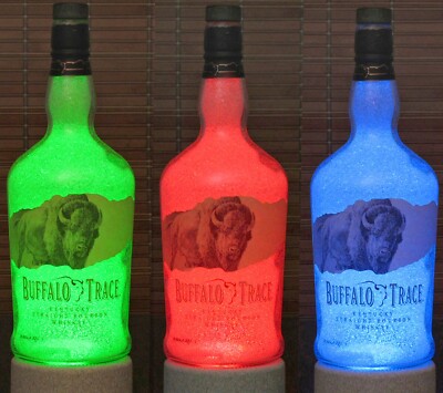 Buffalo Trace Whiskey 16 Color Changing Remote Control LED Liquor Bottle Lamp