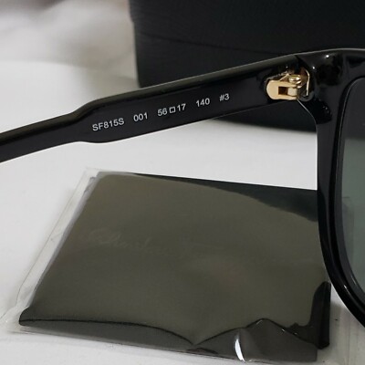 NWT Salvatore Ferragamo Square Sunglasses SF815S 001 Shiny  display picture 2