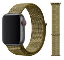 Genuine Apple Nike Nylon Sport Loop Watch Band - Olive Flak - 38mm/40mm/41mm