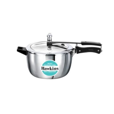 Hawkins 7 Liter Triply Edelstahl Schnellkochtopf, breiter Kocher, innen