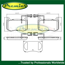 Set pastiglie freno anteriori Premier adatte ad Alfa Romeo Giulia 2015- 2.0 2.1 D 2.2