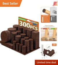 300 Felt Furniture Pads - Self-Adhesive Scratch Protectors for Floors