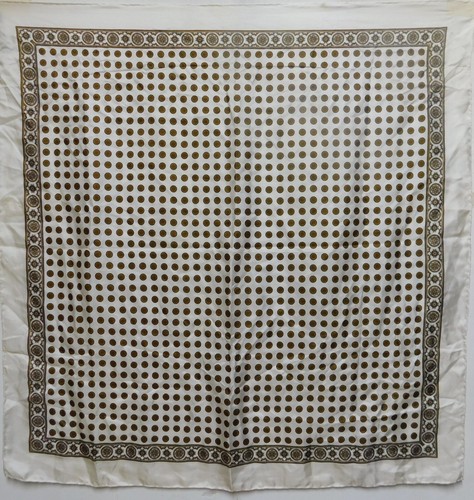 Foulard Vintage 100% Soie Pure Pour Femme - Motifs Années 80, Dimensions 76x78 Cm