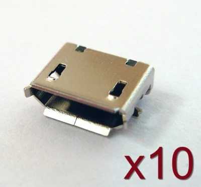 10x connecteur à souder micro USB type B femelle/ female solder connector socket - Photo 1/4