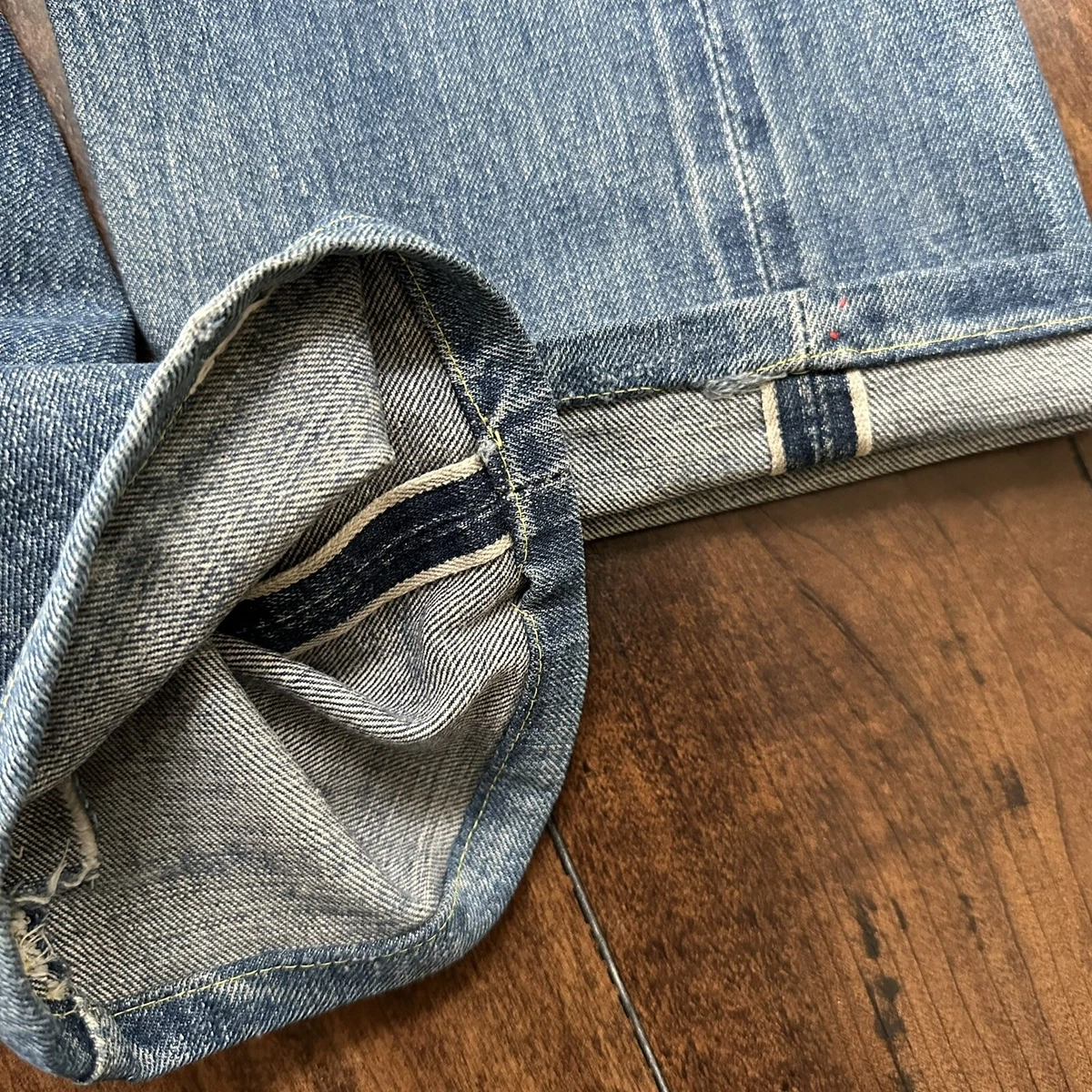 Levis 501 XX Big E True Vintage 60s Redline Denim Destroyed Jeans 1960s 32x29