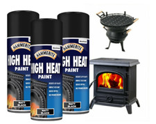 Hammerite High Heat Paint - Aerosol Spray Paint - 400ml - Matt Black