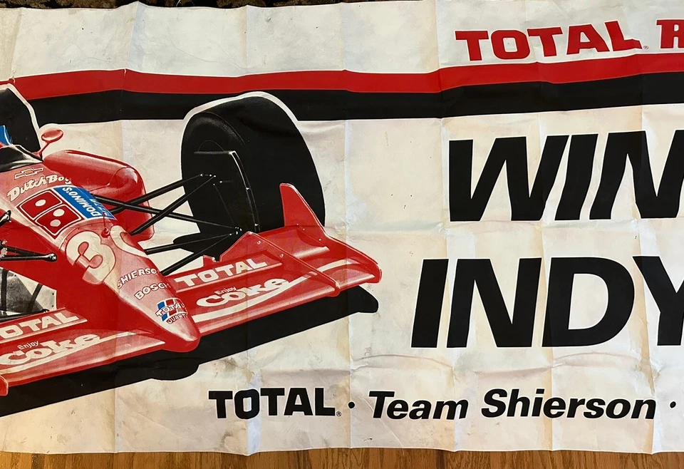 Arie Luyendyk INDY 500 winner  Banner  3.5' x 7.5'  Total Road Runner Dominos 90 - Image 4 of 4