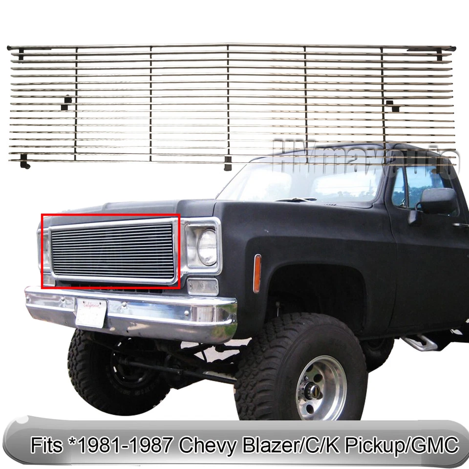 Fits 1981-1987 Chevy Blazer/C/K/Suburban/GMC Jimmy Suburban Chrome Billet Grille Foto 2 de 4