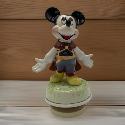 Vintage Schmid Musical Collectibles Mickey Mouse Spinning Music Box Figurine
