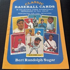 Bert Randolph Sugar Dover 1987 Classic Baseball Cards Book
