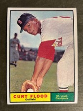 1961 Topps #438 Curt Flood OF - St. Louis Cardinals