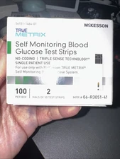 McKesson TRUE METRIX Blood Glucose 100 Count Test Strips 06-R3051-41 Exp 03/2026
