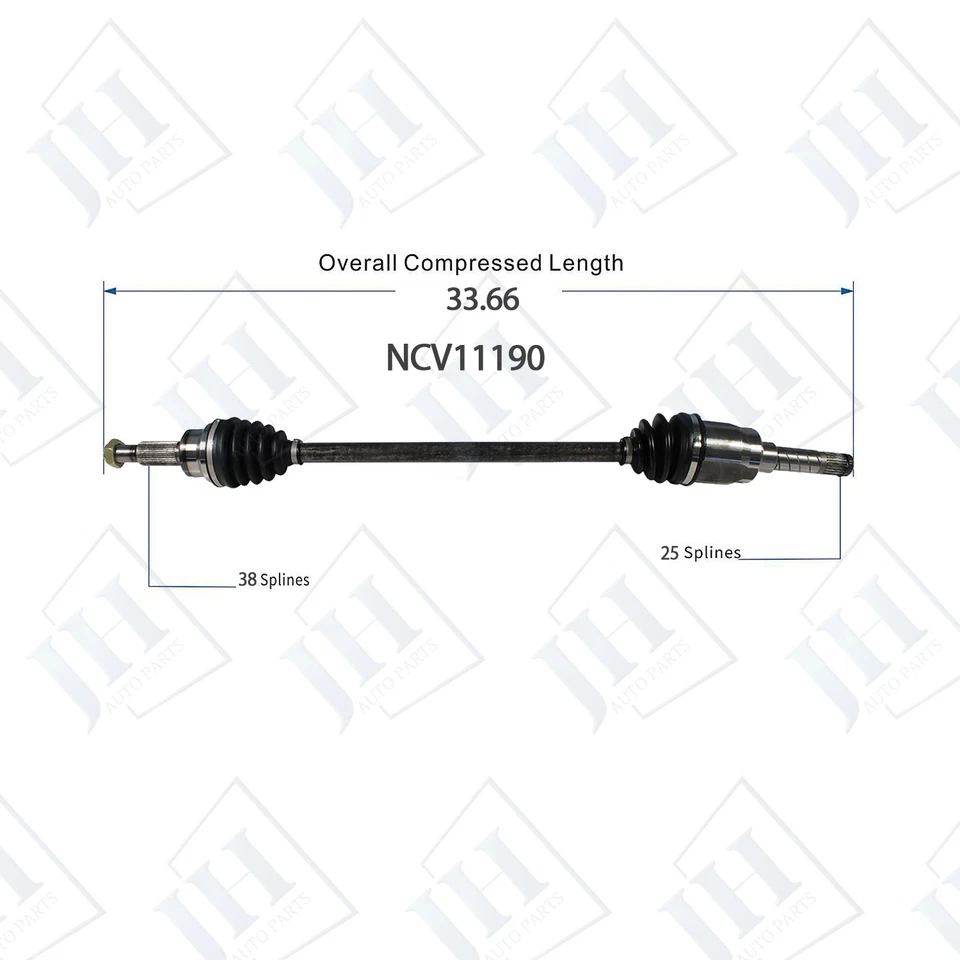 OE Rear Left Driver CV Axle Shaft For 2013-19 Ford Flex Lincoln MKT AWD FWD - Image 2 of 4