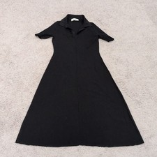 EVERLANE The Ribbed Short-Sleeve Polo Dress Medium