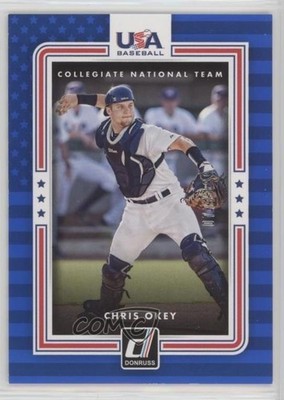 2016 Panini Donruss USA Collegiate National Team Blue 77/199 Chris Okey 1s8