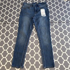 Seven7 Tummy Less Skinny Jeans Women 10 Blue Denim High Rise Stretch Shelby NWT