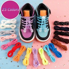 No Tie Elastic Shoelaces Round Lock Quick Laces for Kids & Adults Sneakers