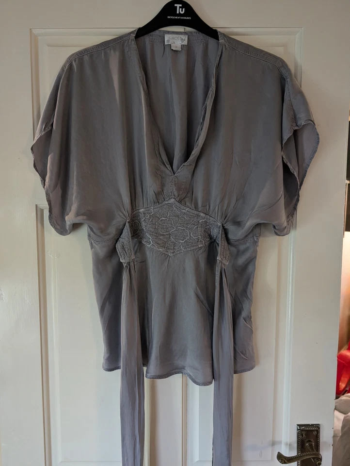 Stunning Silver Coast Embroidered Top With Ties. Size S 10/12 Or 12/14 - Image 2 of 4