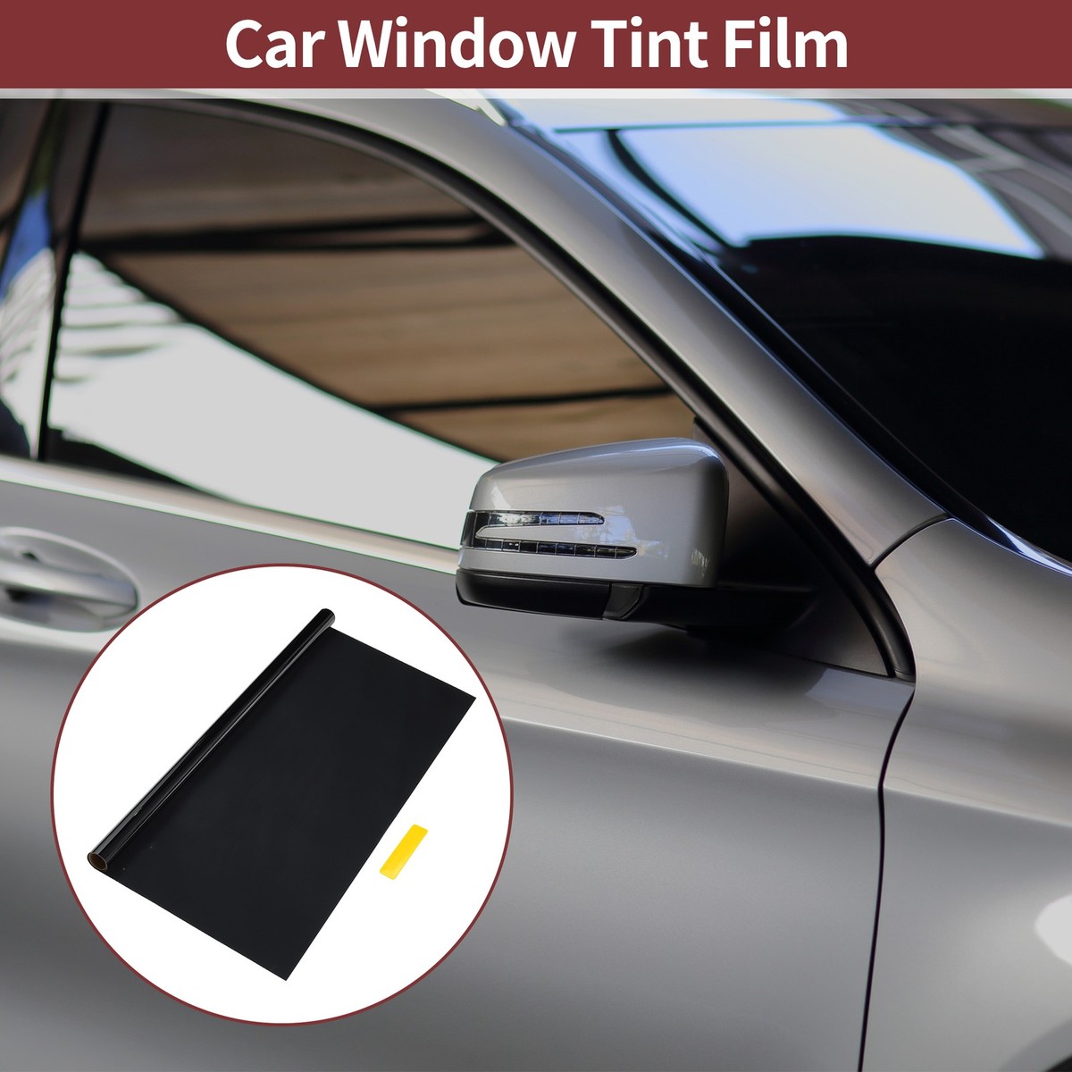 Carbon 1 PLY Car Window Tint Film 4.92 ft x 20.08 inch Black VLT