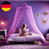 Lila Betthimmel Mit Vorgeklebten Leuchtenden Sternen - Violett Prinzessinen Mosk