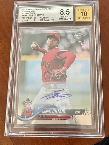 2018 Topps Chrome Update Autograph Refractor BGS 8.5/ 10 Auto Shohei Ohtani RC