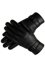Men's Black Leather Gloves Winter Warm Driving Fashion Mittens Premium Quality