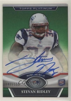 2011 Topps Platinum Green Refractor Rookie 147/150 Stevan Ridley #15 Auto RC uk2