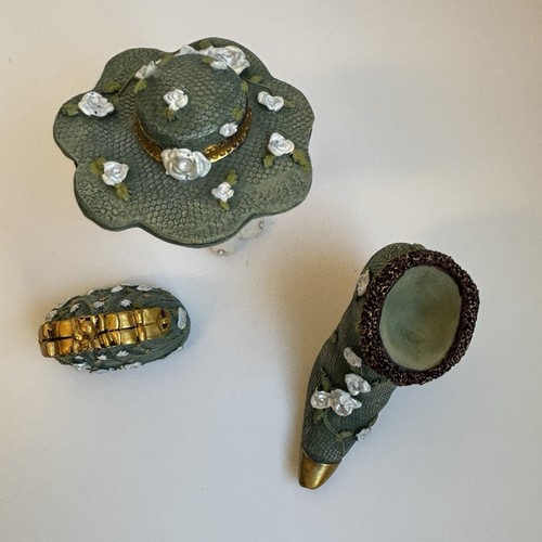 K’s Collection Hand-Painted Miniature Decor Handbag Shoes Figurine Hat Stand set - Picture 8 of 8