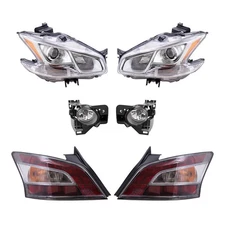6 Piece of Headlights, Fog Lights W/Bracket and Tail Lights fit 2012-2014 Maxima