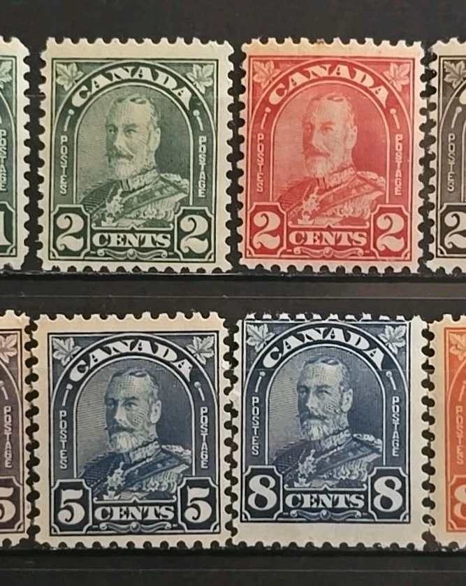 Canada Scott 162-173 King George V Arch Definitive 1930-1932 F MNH 168-169 MVLH - Image 3 of 4