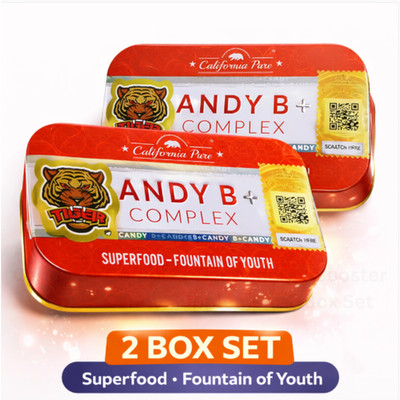 Candy B+ Complex Tiger Energy Booster Vitamin Candy Supplement 2 Box Set