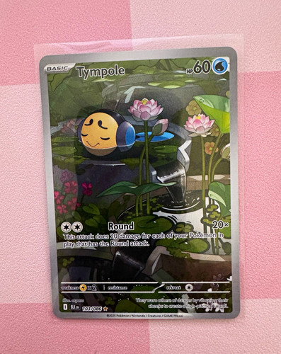 Pokemon TCG Tympole 103/086 Illustration Rare Holo Sv: Black Bolt 60HP EN 2025