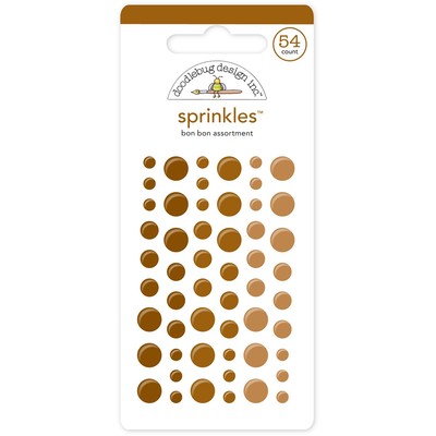 Doodlebug Sprinkles Adhesive Glossy Enamel Dots-Bon Bon, 54/Pkg MONOS-4014