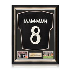 Steve McManaman Signed Real Madrid 1999-2000 Away Football Shirt. Superior Frame