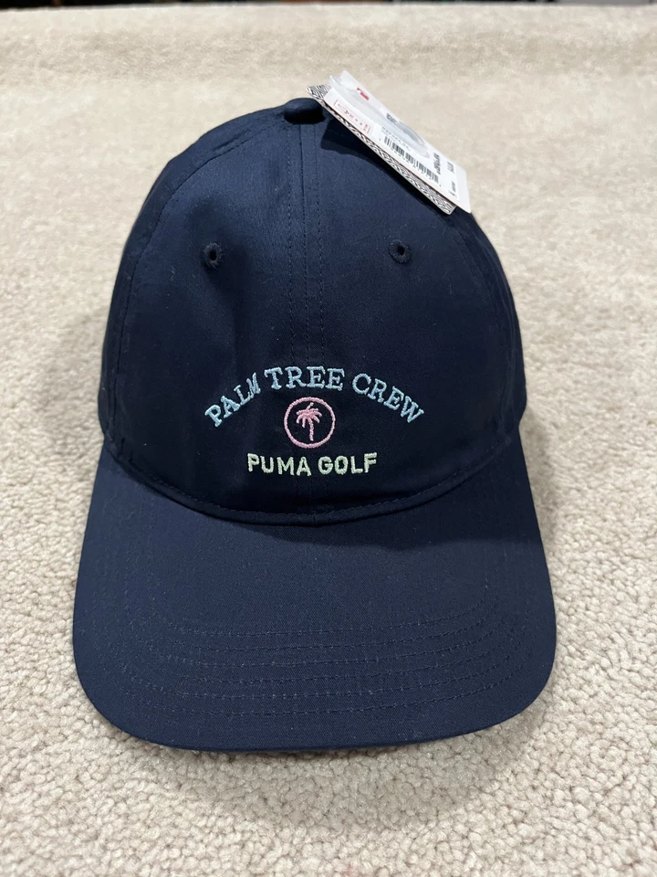 Puma X Palm Tree Crew Hat Cap Mens One Size Adjustable Strap Back PTC Blue OSFA - Image 2 of 4