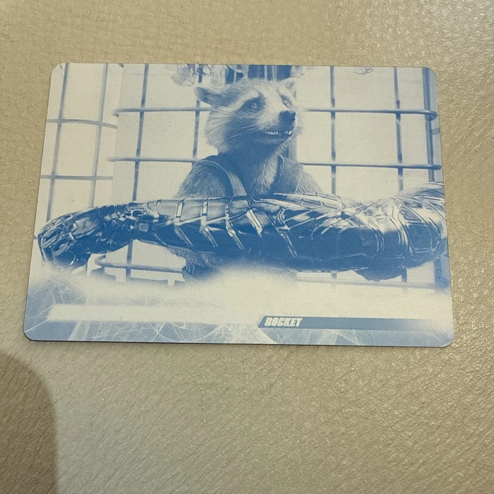2024 Upper Deck Marvel Studios Series 1 Rocket Cyan Printing Plate 1 Of 1 (#67) - Image 4 of 4