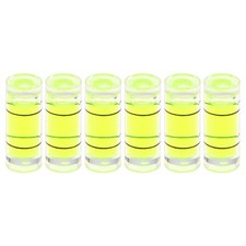 6pcs Small Cylindrical Bubble Level Vials 7x18mm Levels Measuring Tools,