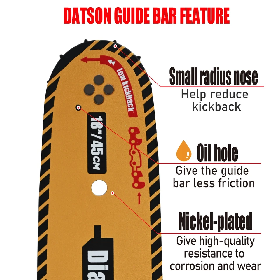 18-дюймовая комбинированная шина и 3 цепи подходят для крепления Stihl 025 MS250 MS251 .325 .063 68 DL A074 - Изображение 4 из 4