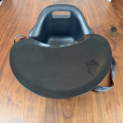 Upseat Baby Floor Seat Booster Chair with Removable Tray & Straps Used Black