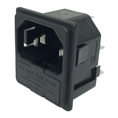 2Pcs PF0011/15/63 AC Power Entry Modules SNAP-IN FUSED Faston Tab
