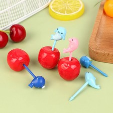 Kinder Obstgabeln Delphin Snackgabeln Dessertgabeln 8-teilig bunt