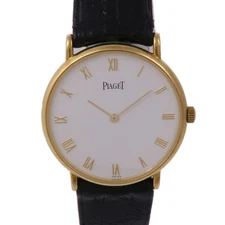PIAGET Altiplano 8025N Quartz Watch 18K Yellow Gold White