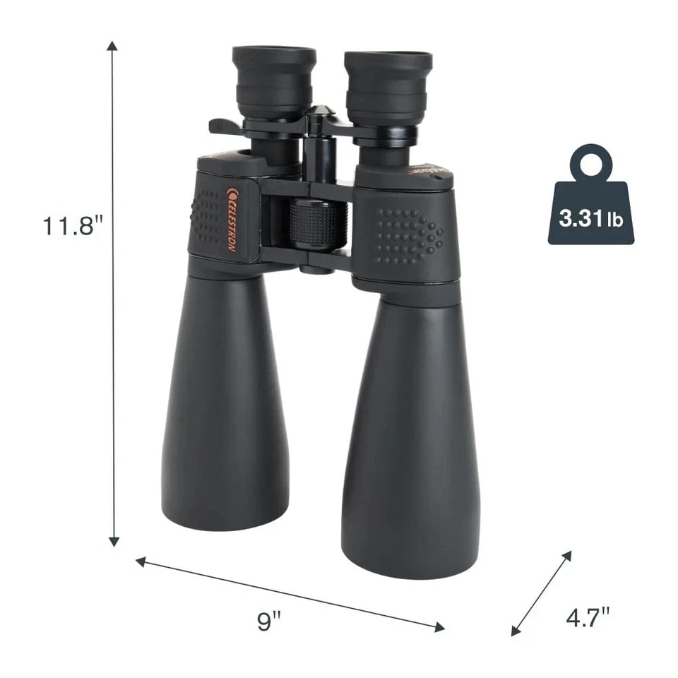 Celestron SkyMaster 15-35x70 Zoom Binoculars Astronomy Outdoor w/ Tripod Adapter - Image 2 of 4