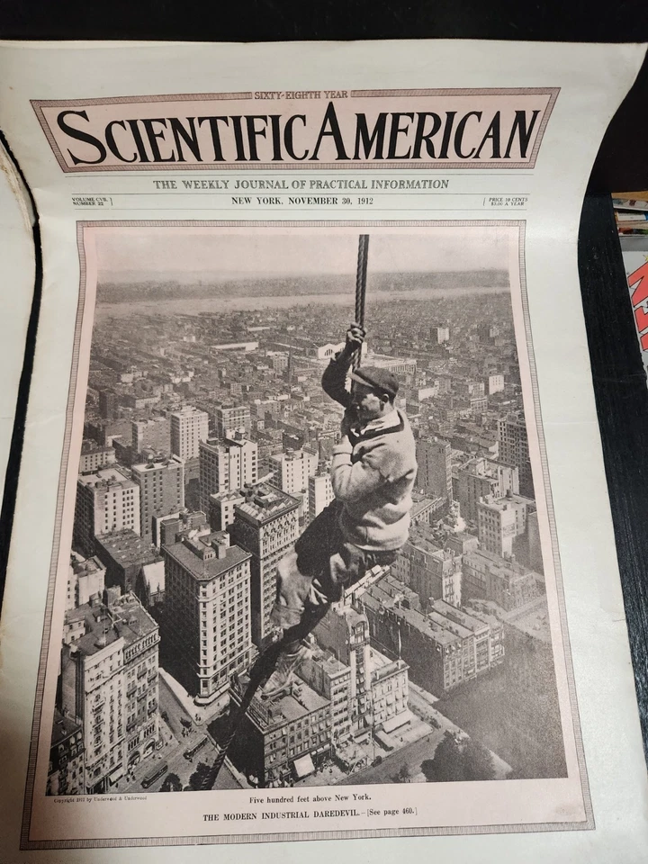 SCIENTIFIC AMERICAN MAGAZINE OCT-DEC 1912 LOT OF 7 ANTIQUE WITH NICE VINTAGE ADS - Image 4 of 4