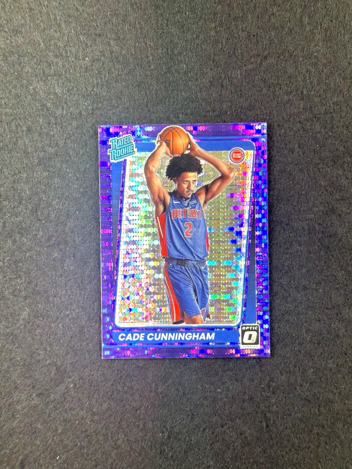 2021-22 Panini Donruss Optic Cade Cunningham Purple Pulsar Prizm Rookie RC #161