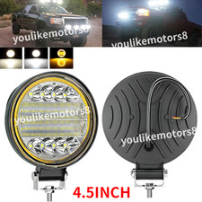 Pair 4 Inch Round Led Work Lights Bar Spot Flood Fog Driving Lamp Offroad Suv