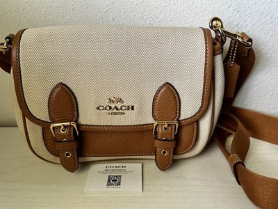 Coach Lucy Crossbody Shoulder Bag Canvas Leather EUC Natural Multi CA622