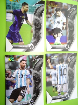Fansmall Argentina 4 x Lionel Messi world cup 2022 champion GOAT no Panini Topps - Bild 1 von 4